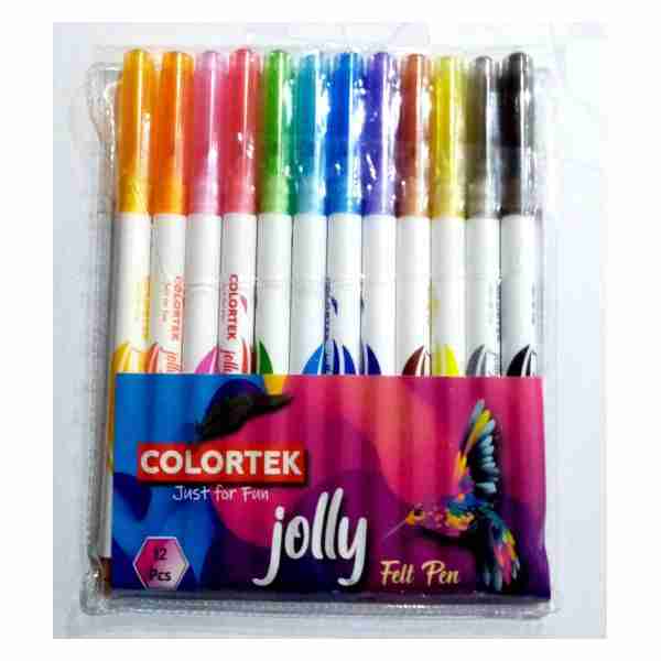 Pochette de 12 stylos feutres Jolly Colortek